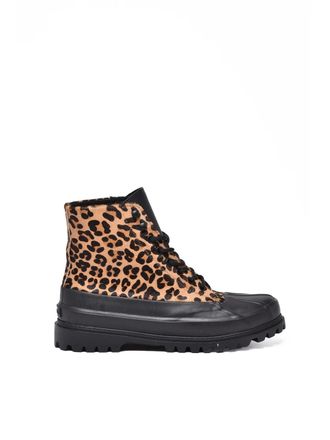 Superga Multicolor Calfhair Lace-Up Boots