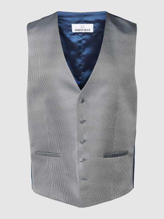 Wilvorst Weste mit Allover-Muster in Blau, Größe 56