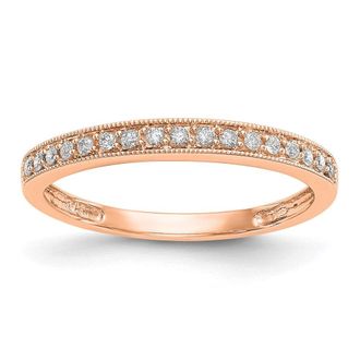 Diamond2Deal 14k Gold Lab Grown Diamond Wedding Band Ring 0.17Ct Clarity- VS Color- G-H