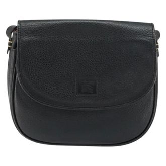 Burberry Pre-owned Cross Body Bags, female, Black, Size: ONE SIZE Pre-owned Leather Cross Body Bag