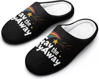 Generic Gay The Pray Away Slippers Men Winter Warm Cotton Anti-Slip Indoor Slip-Ons House Shoes