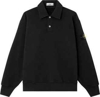 Stone Island Felpa - Heren - Polos - Zwart - XL - Katoen - Tops