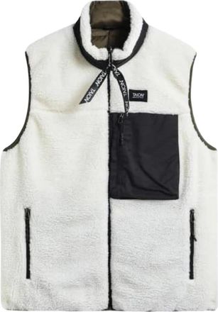 TAION Light Down Hi-Neck Vest - Heren - Bodywarmers - Beige - XS - Leer - Jassen