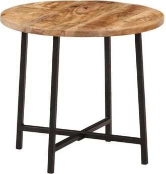 vidaXL Mesa De Centro Hierro Y Madera Maciza De Mango 45x45x40 Cm Vidaxl