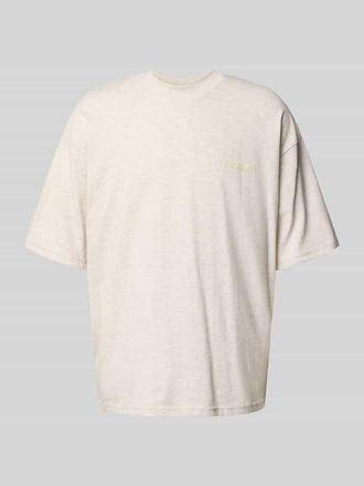 Review Oversized T-Shirt mit Rundhalsausschnitt in Ecru Melange, Gr&ouml;&szlig;e XL