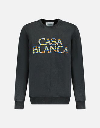 Casablanca Mens Casablanca Ange De Jour Sweatshirt Faded Black - Size: 38