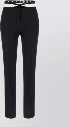 The Attico wool pant with belted waist and cut-out design