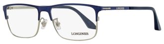 Longines LG5005-H Rectangular Metal-Acetate Eyeglasses - Navy