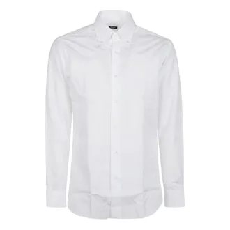 Barba Overhemden, Heren, Wit, XL, Lange Mouw Nek Shirt