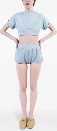 Prada Womens Shorts - Light Grey Cotton - Size Small