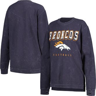 G-III 4Her by Carl Banks Womens G-III 4Her by Carl Banks Navy Denver Broncos Comfy Cord Pullover Sweatshirt at Nordstrom, Size Medium