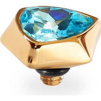 Qudo Triangolo Top 0.39 in Gold/aquamarine at Nordstrom