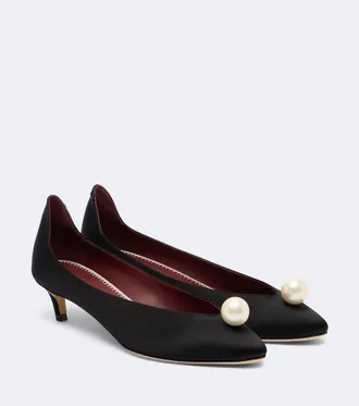 Magda Butrym Embellished satin pumps