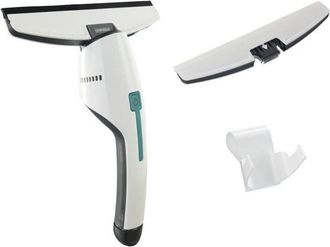 Leifheit Set Aspirador De Ventanas Nemo Con Boquilla Para Ba&ntilde;o, Aspirador Limpiacristales Con Soporte De Pared, 45 Min. De Bater&iacute;a, Blanco, 21,5 X 9 X 34,8cm (