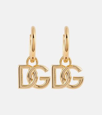 【関税&送料込】Dolce & Gabbana Dg Newton Dangle Earrings Earrings with DG logo and rhinestone teardrop pendant in