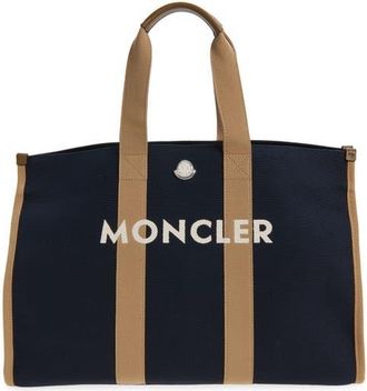 Moncler Canvas Tote in Navy at Nordstrom