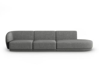 CXL by Christian Lacroix Sof&aacute; modular derecho 4 plazas de tejido chenilla gris oscuro mezcla