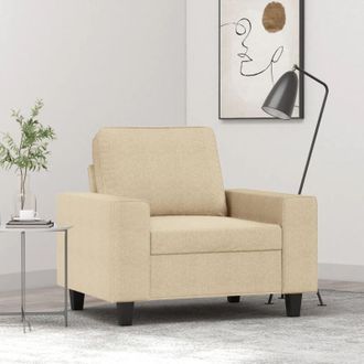 vidaXL Sill&oacute;n De Tela Color Crema 60 Cm Vidaxl