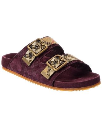 Burberry Check Suede Sandal