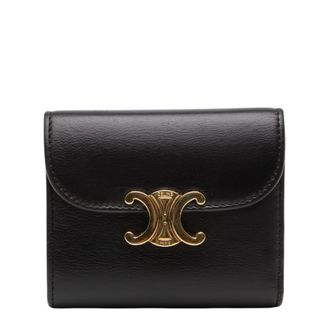 Celine Black Leather Wallet (Tri-Fold) (Pre-Owned)