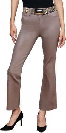 L'agence Kendra High Rise Cropped Flare Jean In Driftwood Coated