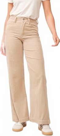 Dear John Denim Fiona Wide Leg Pant In Foam Cream Corduroy