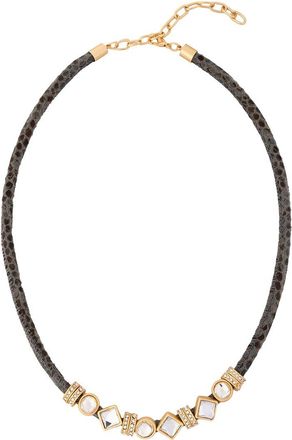 Saachi Saachi Bling Charm Leather Necklace