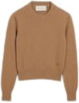 Ami Crewneck Trui met Tonaal Ami de Coeur - Dames - Ronde hals truien - Bruin - S - Truien & Vesten