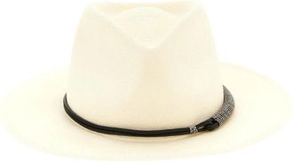 Brunello Cucinelli Stroken Fedora - Dames - Hoeden - Beige - S - Accessoires