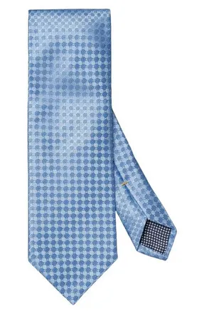 Eton Dot Geometric Silk Tie in Light Blue at Nordstrom