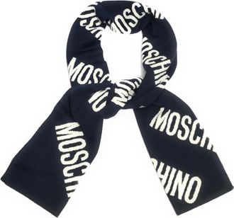 Moschino Winter Scarves - Dames - Wintersjaals - Blauw - ONE Size - Wol - Accessoires