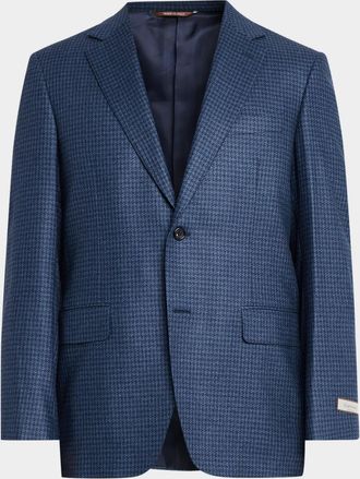 Canali Men & apos;s Wool Houndstooth Single-Breasted Sport Coat