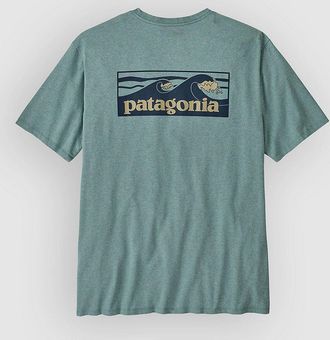 Patagonia Boardshort Logo Pocket Responsibili T-Shirt blau