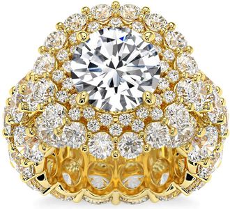 Pompeii3 26Ct TW Diamond & Moissanite Engagement Ring in 14k Gold Lab Grown