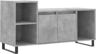 vidaXL TV Cabinet Concrete Grey 100x35x55 cm Engineered Wood vidaXL