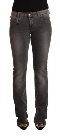 Costume National Womens Jeans Straight Leg - Grey Cotton - Size 28 (Waist)