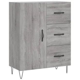 vidaXL Vidaxl - Aparador De Madera De Ingenier&iacute;a Gris Sonoma 69,5x34x90 Cm