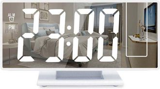 OEM R&eacute;veil Num&eacute;rique - Projection Murale 180&deg; - &Eacute;cran Led Miroir - Port Usb - R&eacute;glage Luminosit&eacute; - Fonction Snooze - M&eacute;moire Param&egrave;tres - 1 Pi&egrave;ce