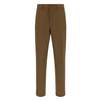 Boggi Milano Broeken, Heren, Bruin, W38, Wol, Wollen broek met mengweefsel