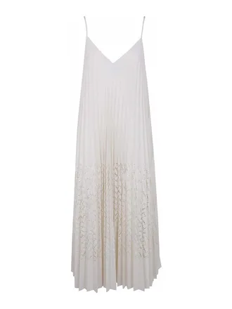 Avi&ugrave; Laser Plisse Midi Dress