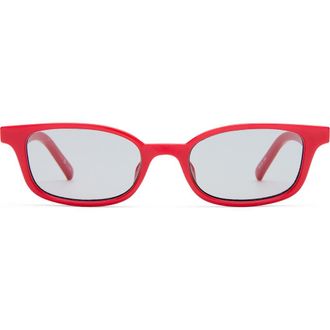 Le Specs Gender Inclusive Echelon 52mm Rectangle Sunglasses in Red at Nordstrom