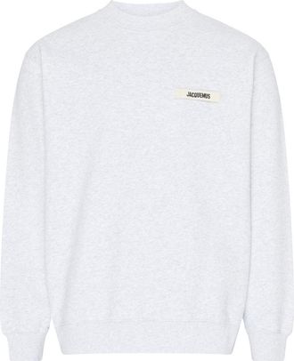 Jacquemus Mens The Gros Grain Sweatshirt in Grey Cotton - Size 2XL