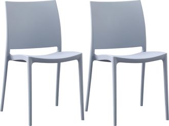 Clp Juego De 2 Sillas De Jard&iacute;n Meton Gris Claro