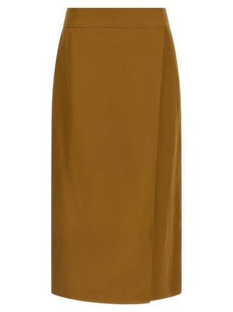Alberto Biani Brown Wrap skirt