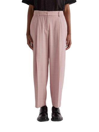 Meimeij Pink Pantalone High-Waisted Viscose Trousers