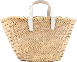 Celine Triomphe Basket Raffia with Leather Teen shoulder bag - Beige