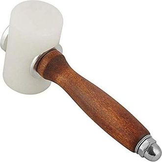 OEM Marteau Sculpture Cuir - Tete T Nylon - Manche Bois 18 Cm - Pour Maroquinerie Bricolage Cuir - 1 Unite