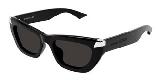 Alexander McQueen AM0440SA Asian Fit 001 Womens Sunglasses Black Size 53