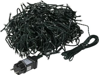 ECD Germany Luces de navidad 320 led 24m blanco c&aacute;lido interior/exterior ip-44