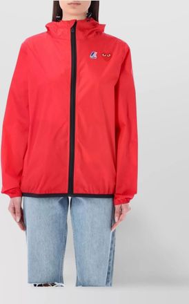 Comme Des Gar&ccedil;ons heart print zip jacket hood